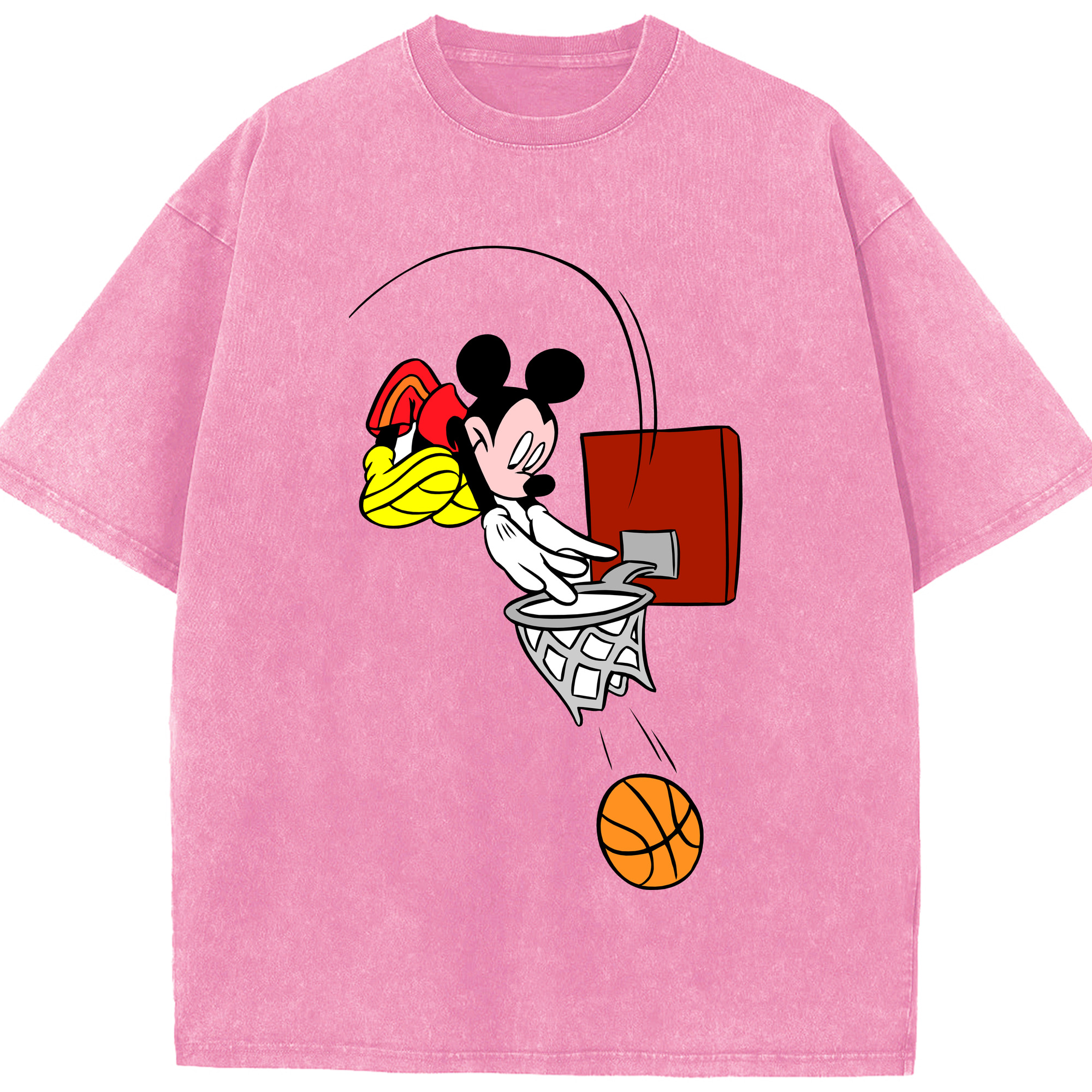 （画像用） ミッキーマウス Mickey Mouse 綿100% ヴィンテージ風 半袖Tシャツ（フロントプリント）